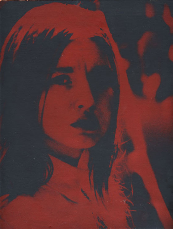 Atis Ieviņš. Daina Melgaile. 1970. Papīrs, sudraba želatīna kopija, kodinājums, anilīna krāsojums. Publicitātes foto