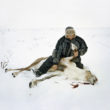 Selīna Klanē. Simon Ailo ar nogalināto ziemeļbriedi, Masi, 2009